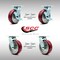 Service Caster 6 Inch SS Poly on Aluminum Caster Set with Roller Bearings 4 Swivel Lock 2 Brake SCC-SS30S620-PAR-TLB-BSL-2-BSL-2 - alternate 1